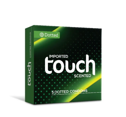 Touch Dotted Green Condoms 3 Pack