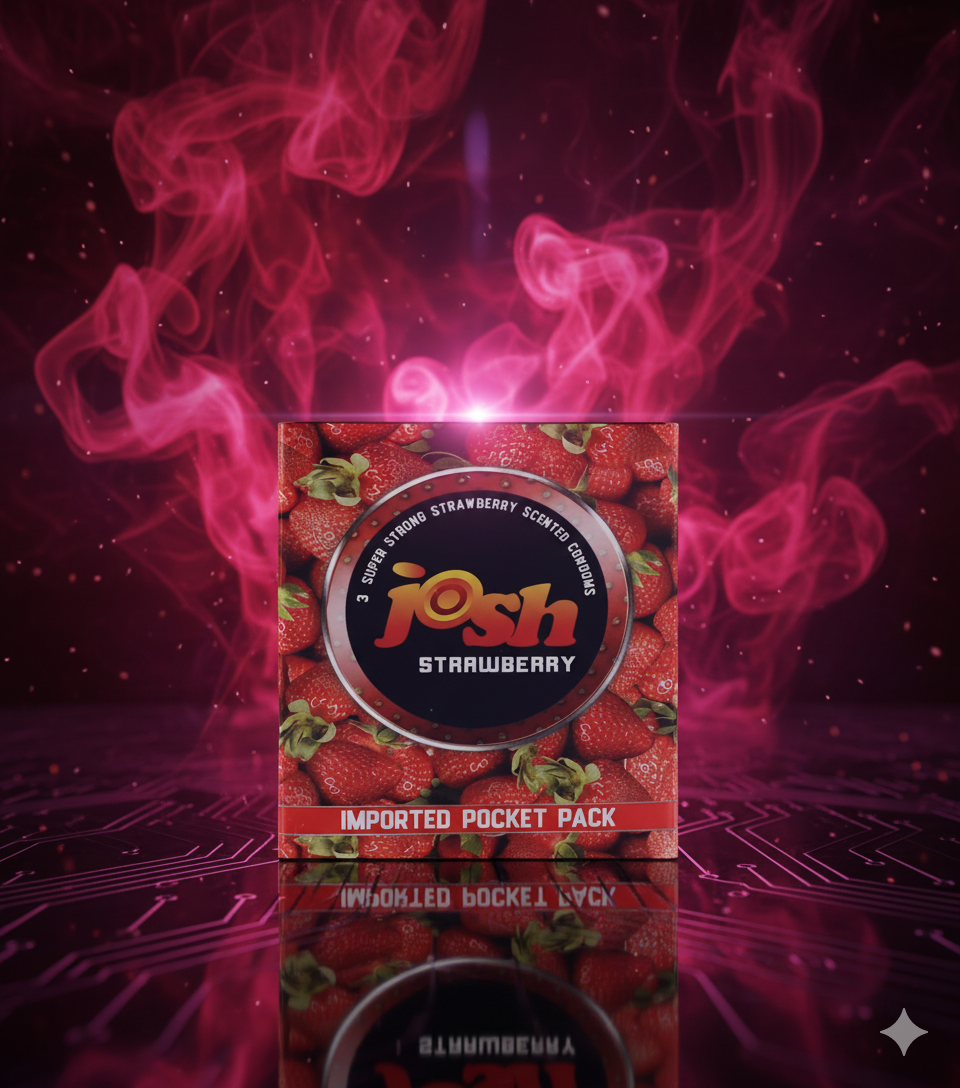 Josh Strawberry Condoms for Flavored Fun - 36 Pack Dispenser