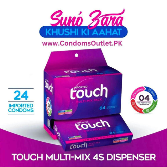 Touch Multi Mix Condoms Dispenser - 4 Style Variety Pack (24s)
