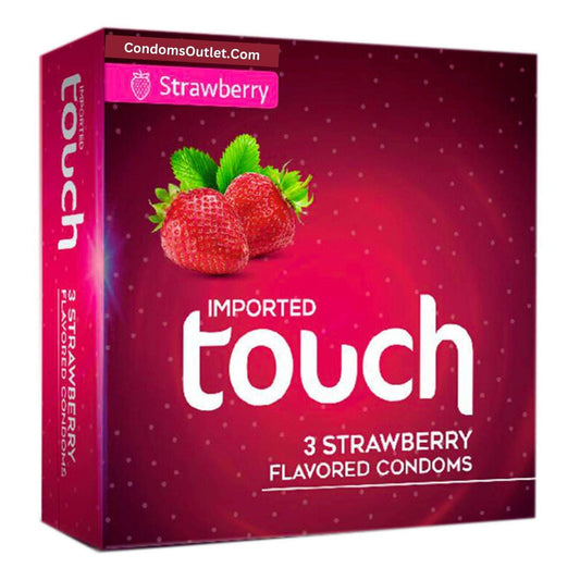 Touch Strawberry Flavored Condoms - Pack of 3