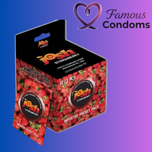 Josh Strawberry Condoms for Flavored Fun - 36 Pack Dispenser