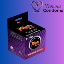 Josh Dotted Condoms Dispenser - For Extra Stimulation - Pack of 36