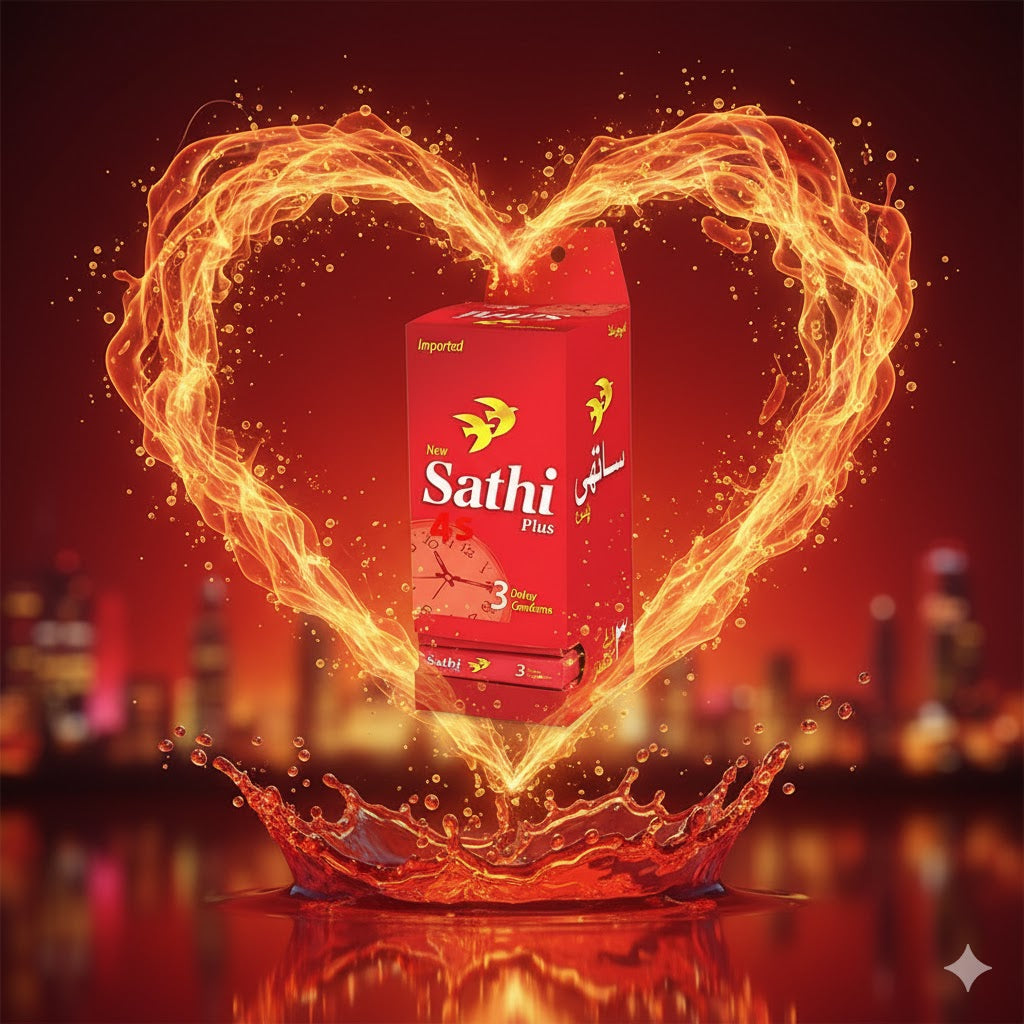 Sathi Plus Delay Condoms Dispenser - For Extended Pleasure - Pack of 18